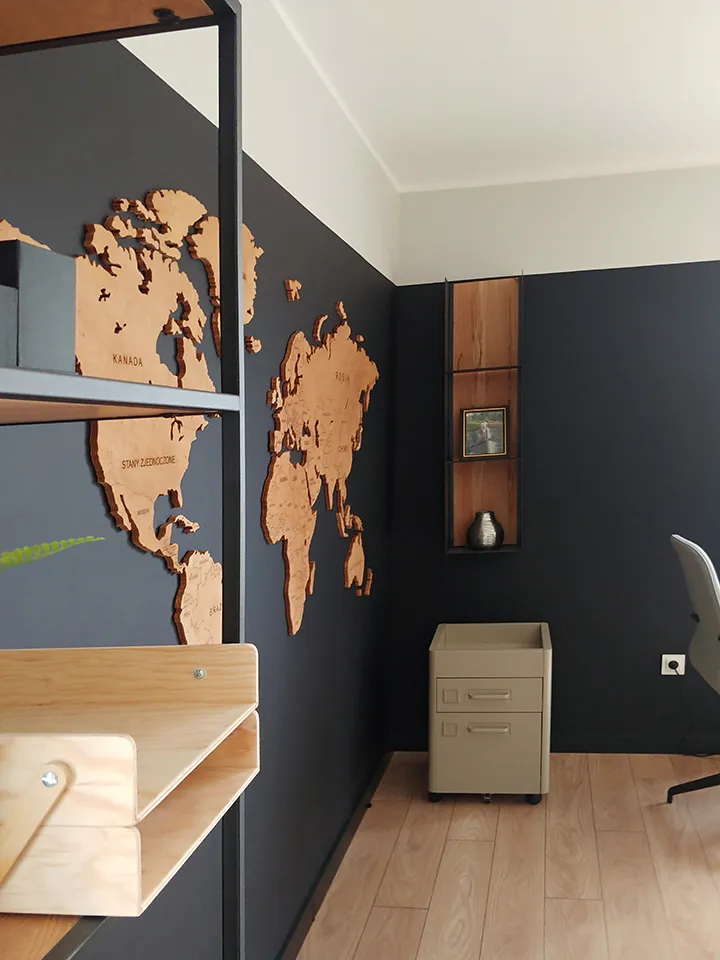Gabinet home office – realizacja wnętrza domu w Wodzisławiu Śląskim