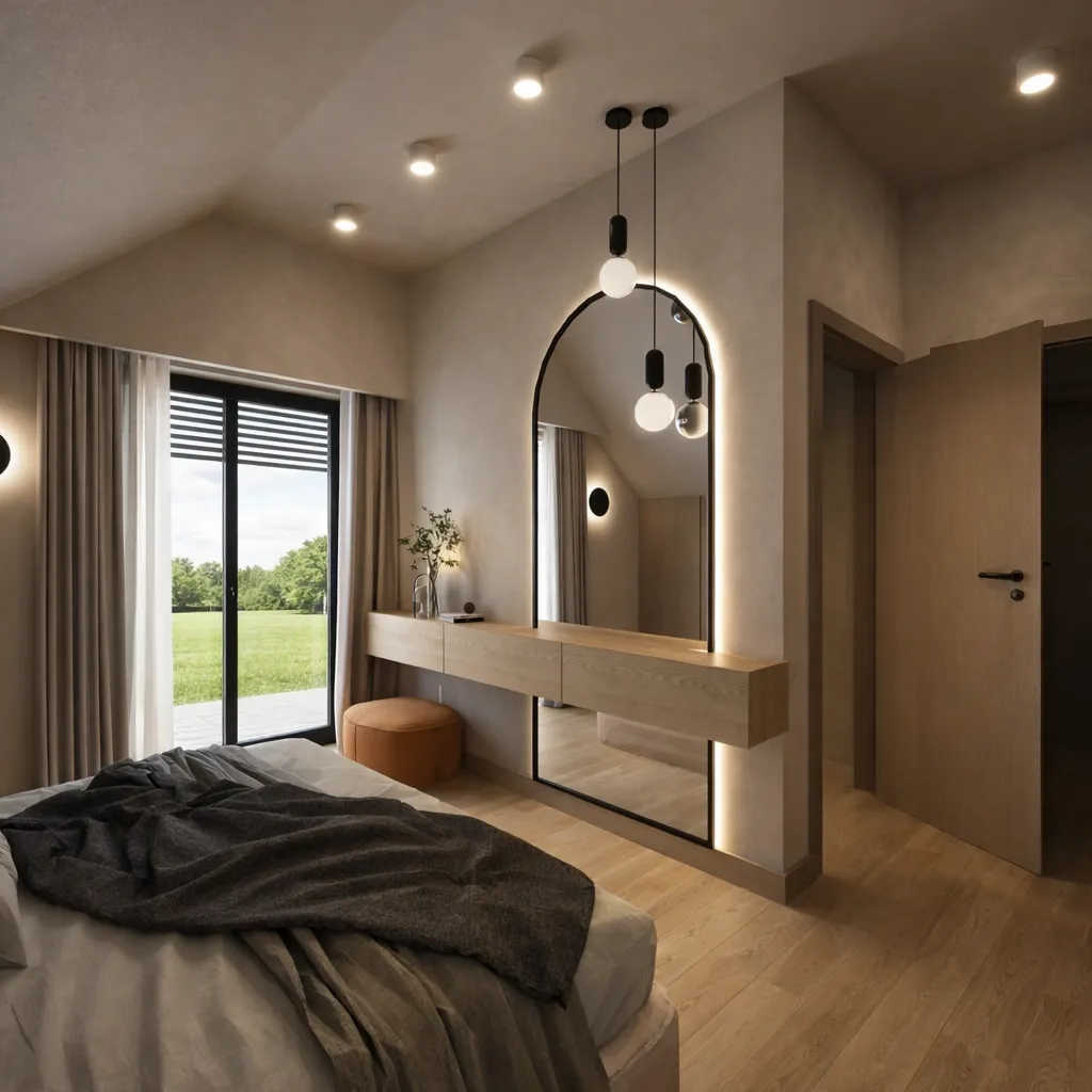 Projekt wnętrz domu – nowoczesne wnętrze (salon) | wizualizacja