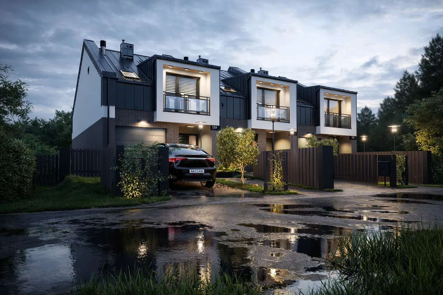 Domy w zabudowie szeregowej — Cieszyn (2022) | portfolio BArchitekci